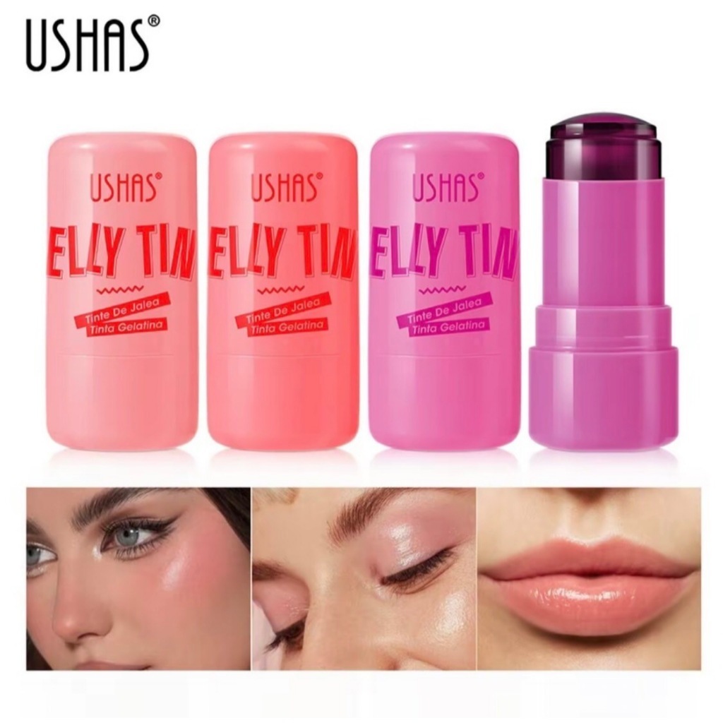 UC026 บลัชออนเจลลี่สติ๊ก Jelly Blush Stick USHAS ดูเป็นธรรมชาติ ริมฝีปากแก้ม ใน1แท่ง