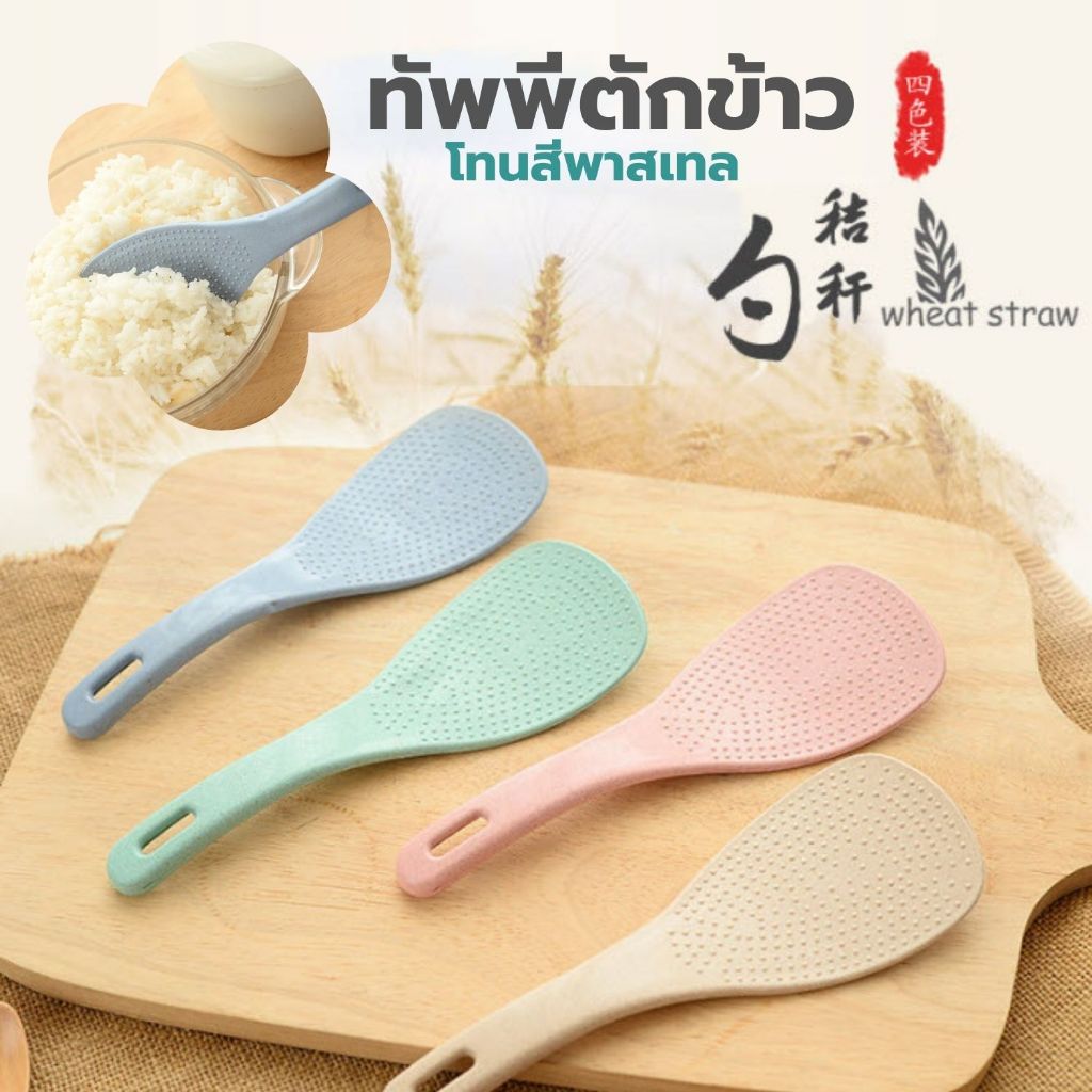 ช้อน ทัพพีตักข้าว สีพาสเทล S0384 รุ่นคลาสสิค อย่างดี ราคาประหยัด ทัพพี