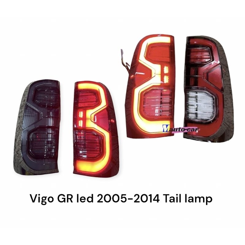 ไฟท้าย Vigo led สีแดง ลายเลข3 มีโลโก้ GR ปี2005 2006 2008 2010 2012 2014