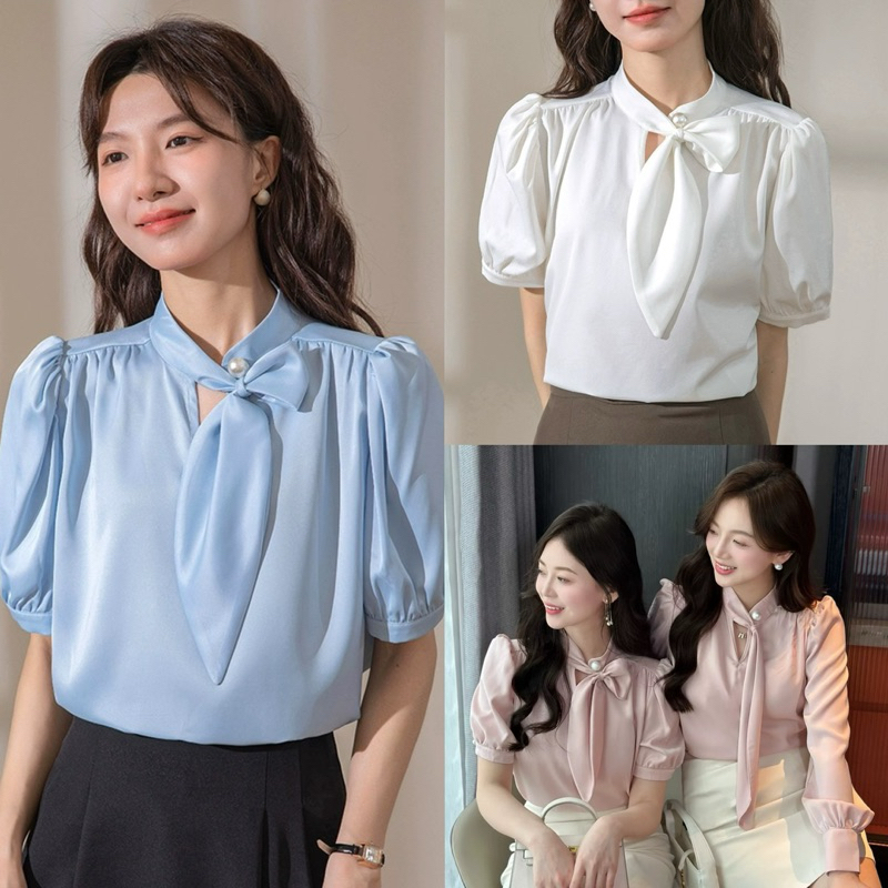 เสื้อทำงานแขนสั้น ผ้าดี