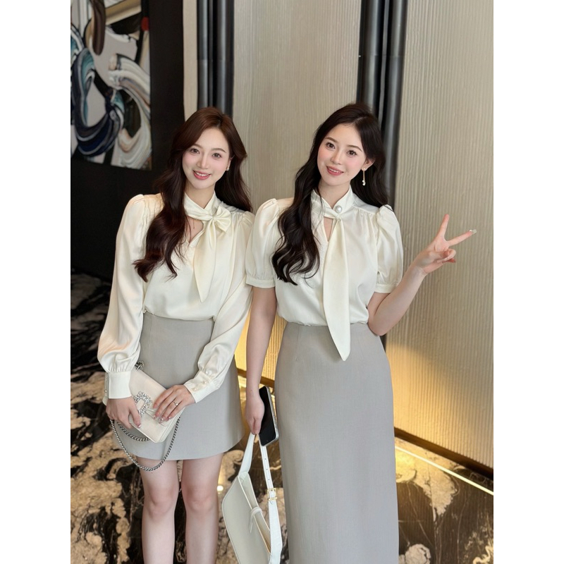 เสื้อทำงานแขนสั้น ผ้าดี
