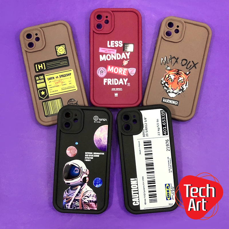 เคสนิ่ม I7+ 11 13 // Samsung A15 A55 S23Ultra // Realme5 C53 C55 // Redmi A3 13C กันเลนส์กล้องขอบนูน