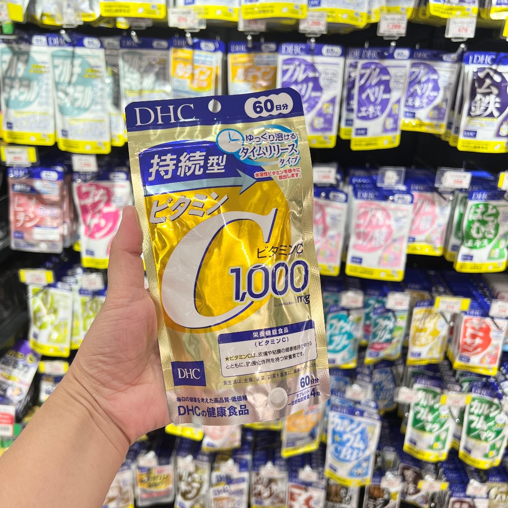 🧡พร้อมส่ง🧡 Dhc Vitamin C Sustainable 1,000 mg ชนิดเม็ดละลายช้า ขนาด 60 วัน 240 เม็ด