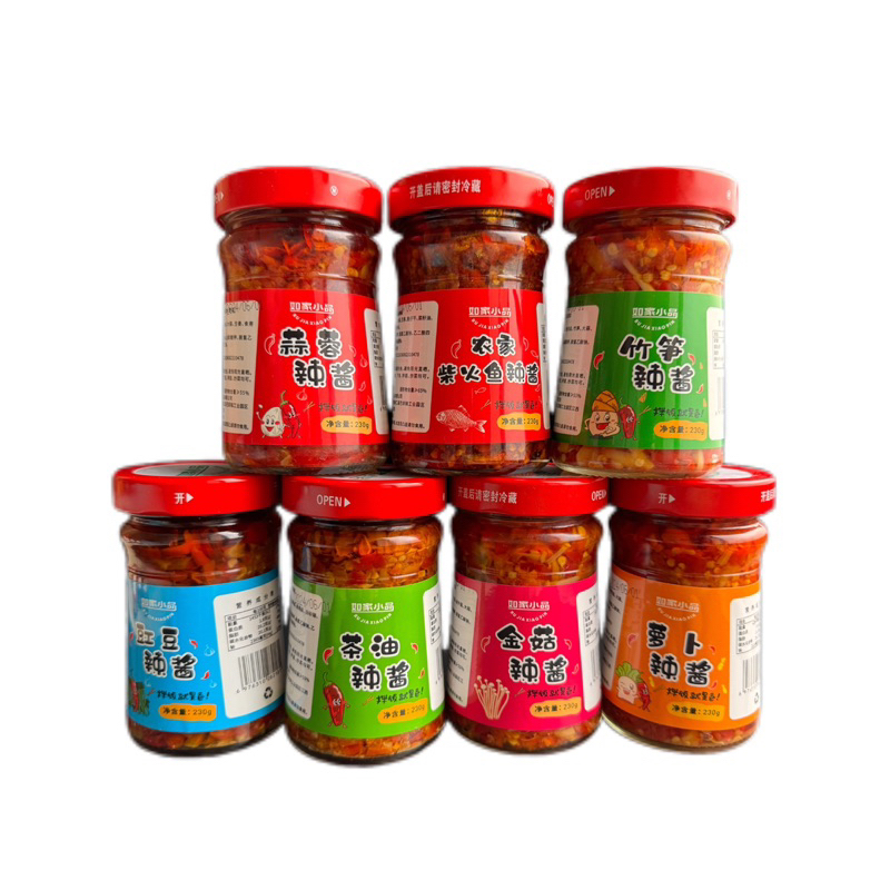 น้ำพริก ซอสพริก พร้อมทาน ( 如家小品辣酱 ) ขนาด 230g พร้อมส่ง ซอสพริกจากจีน ซอสปรุงรส พริก