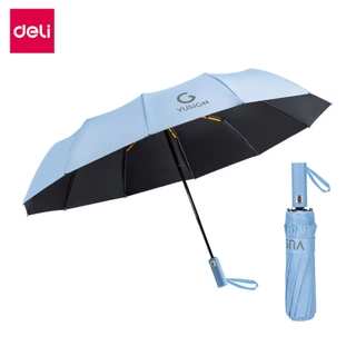 Deli ร่มอัตโนมัติ ร่มกันแดด UV เปิด-ปิดออโต้ กันได้ทั้งฝนและแดด น้ำหนักเบา พกพาสะดวก พับเก็บได้ Umbrella