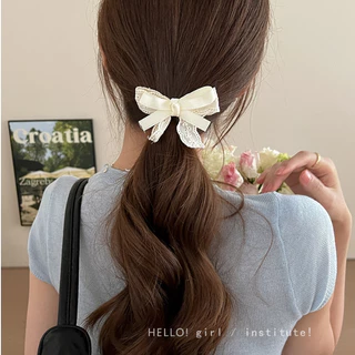 COD-ในไทย💖กิ๊บหนีบผม ประดับโบว์ ลูกไม้ น่ารักหวาน สไตล์เกาหลี แฟชั่นสําหรับผู้หญิง เครื่องประดับผมแฟชั่น รูปปากเป็ด-Kri