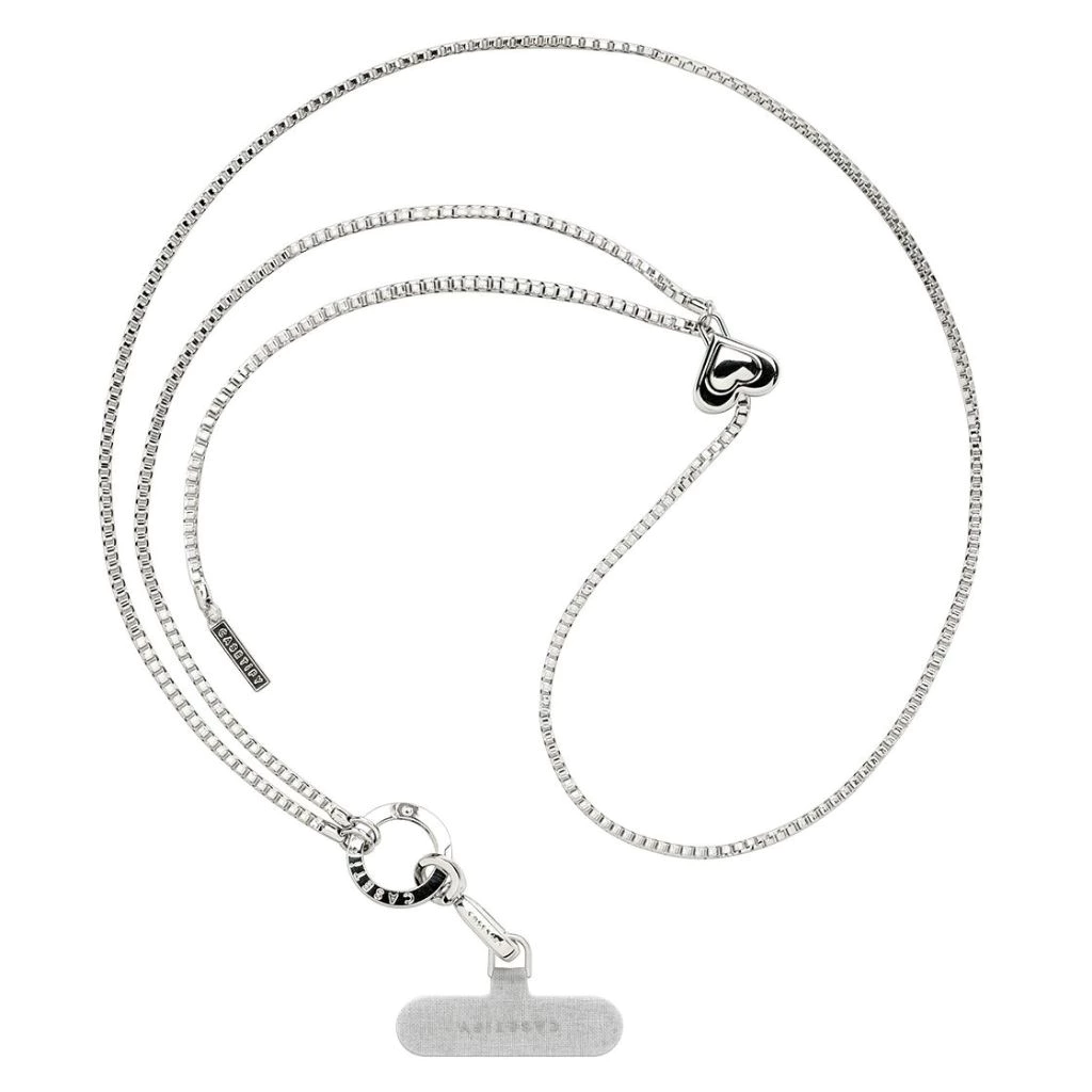 CASETiFY metal heart chain adjustable shoulder strap metal chain leather crossbody chain