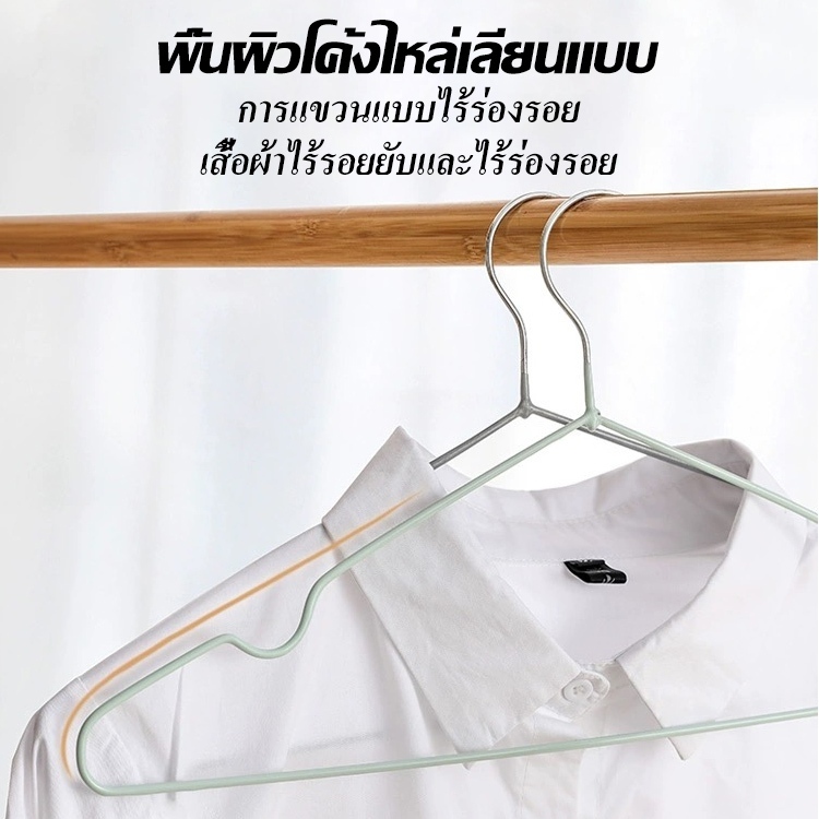 HOMESTIC ไม้แขวนเสื้อผ้า (1แพ็ค /10 ชิ้นและ 2แพ็ค/ 20ชิ้น) ป้องกันการลื่นไถล ไม้แขวนกันลื่น
