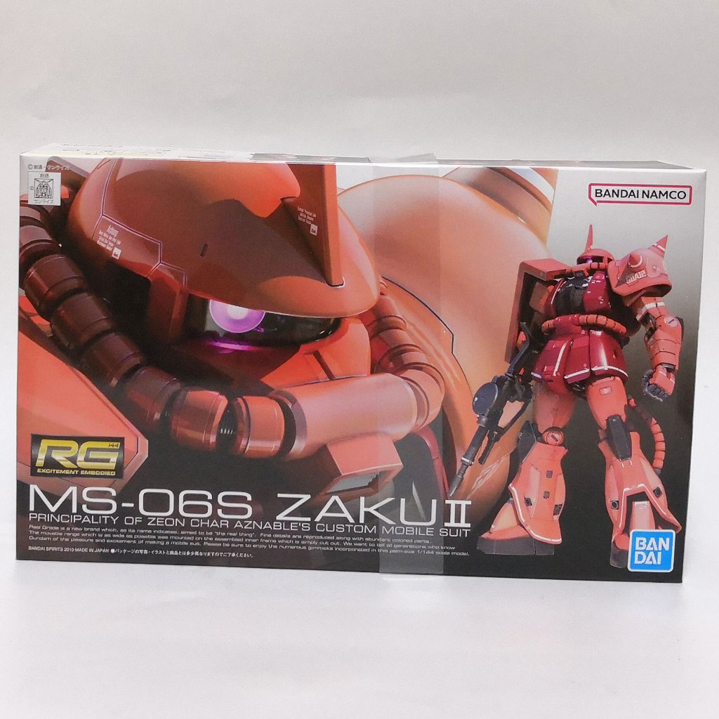 **ของแท้ พร้อมส่ง** Bandai RG 1/144 MS-06S Zaku II Char Aznable Custom Model