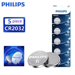 ถ่านPhilips CR2032/CR2025/CR2016 Lithium 3V แพค5ก้อน ของแท้