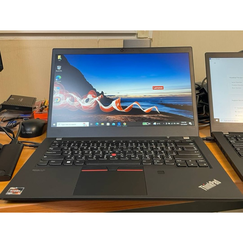 ThinkPad T14 G2 Ryzen 5 PRO 5650U SSD256GB RAM16GB Win 11 Pro สินค้ามือสองประกันศูนย์