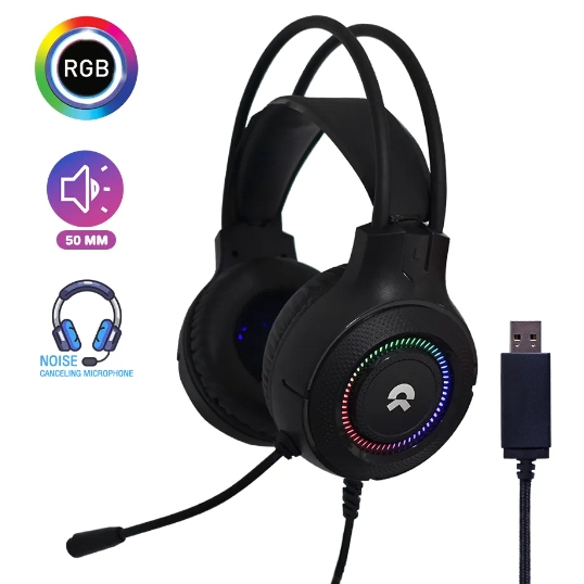 OKER GAMING HEADSET USB GAMING HEADSET G834 หูฟังเกมมิ่งไฟ RGB หัวเสียบ USB