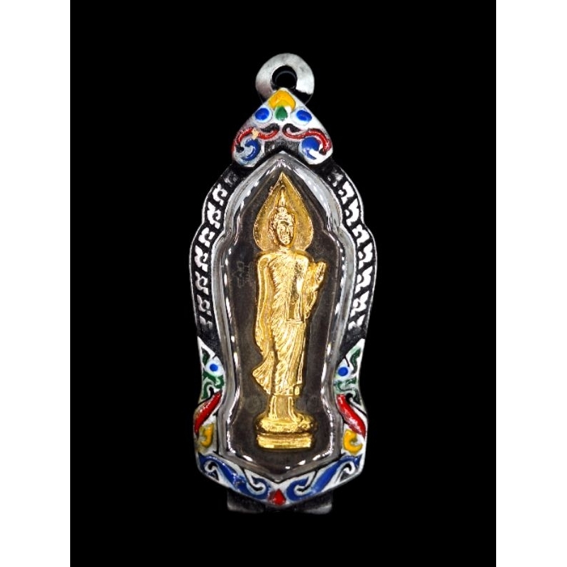 พระฉลอง 25 พุทธศตวรรษ ใส่กรอบเงินเก่า พระพร้อมห่วงและกล่องพลาสติกเดิม