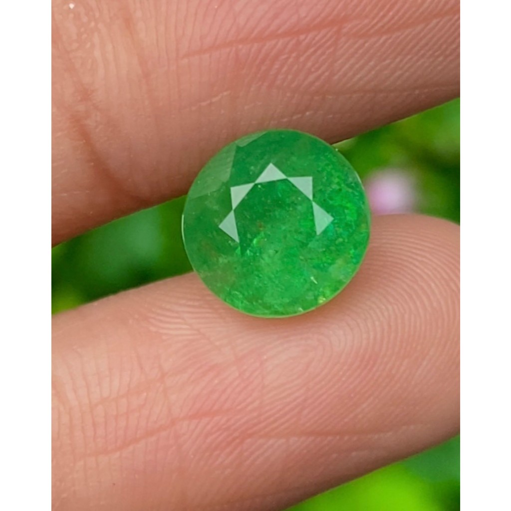 พลอย ซาโวไรท์ Tsavorite Garnet 5.59 กะรัต (Cts.) ดิบ Unheated พลอยแท้ อัญมณีมงคลประจําวันเกิด