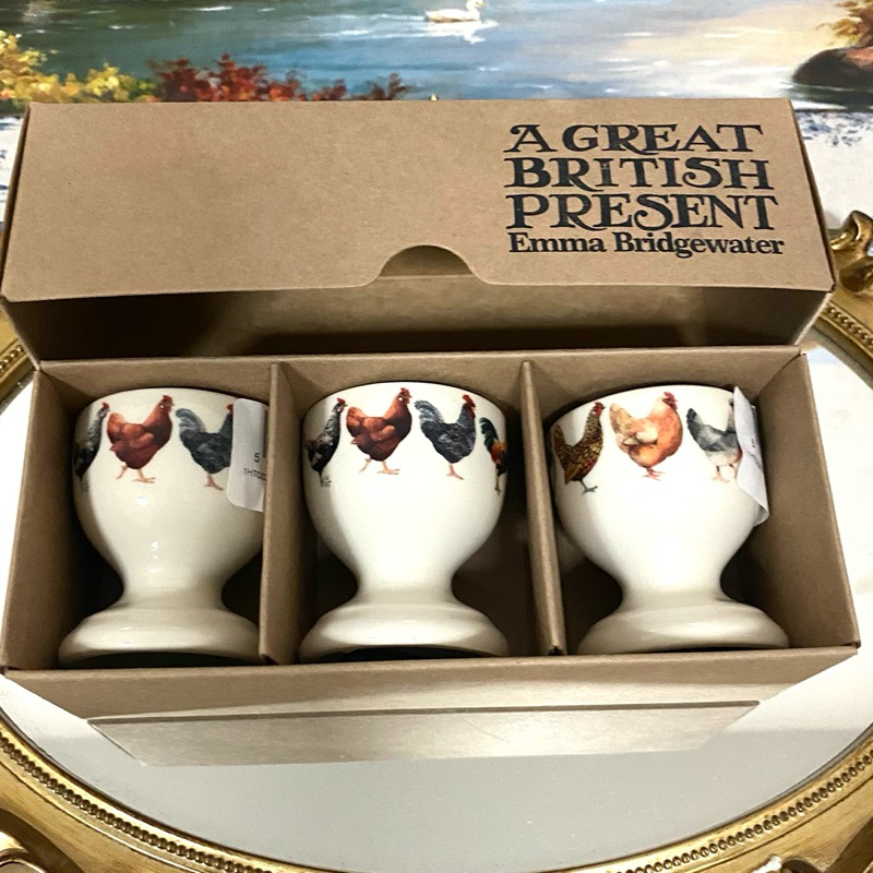Emma Bridgewater Rise & Shine Set of 3 Egg Cups Boxed