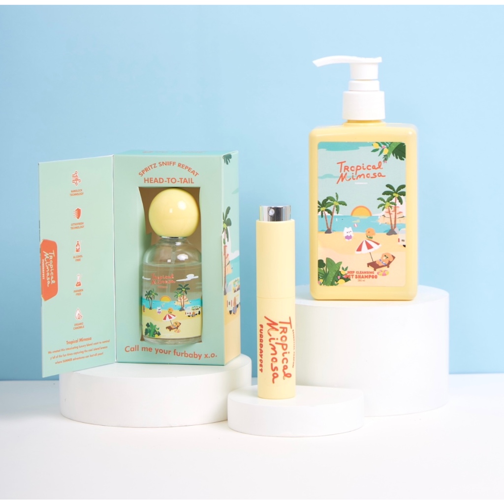 [เซ็ท 3ชิ้น] อาบน้ำบำรุงขน ฟื้นฟูผิวหนังแพ้ง่าย Organic น้ำหอมดับกลิ่น บำรุงขน สัตว์เลี้ยง หมา แมว