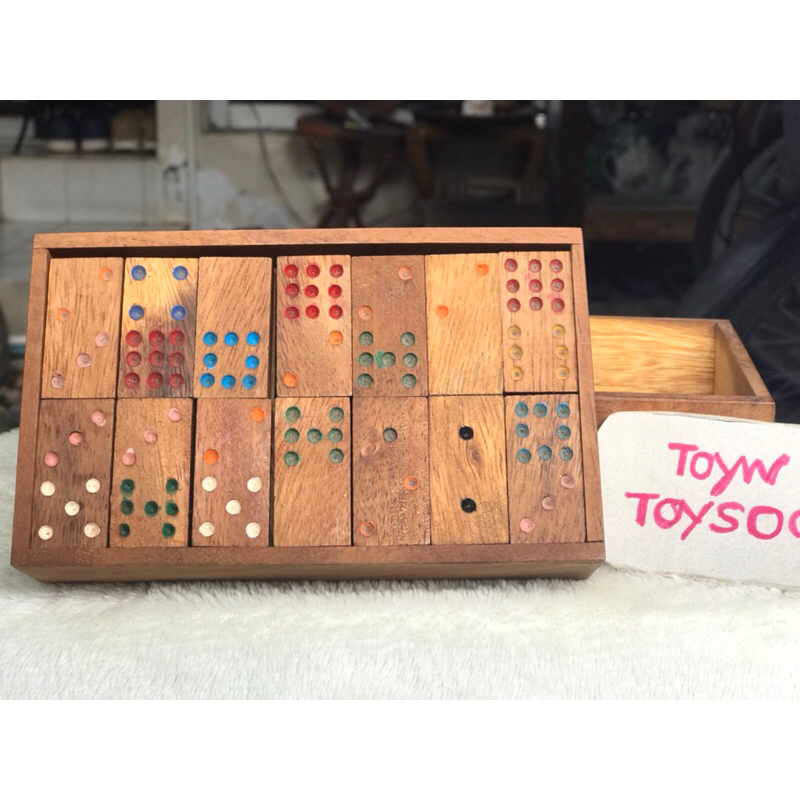 ส่งต่อ โดมิโน่ไม้ 9 แต้ม 56 ชิ้น Wood Domino