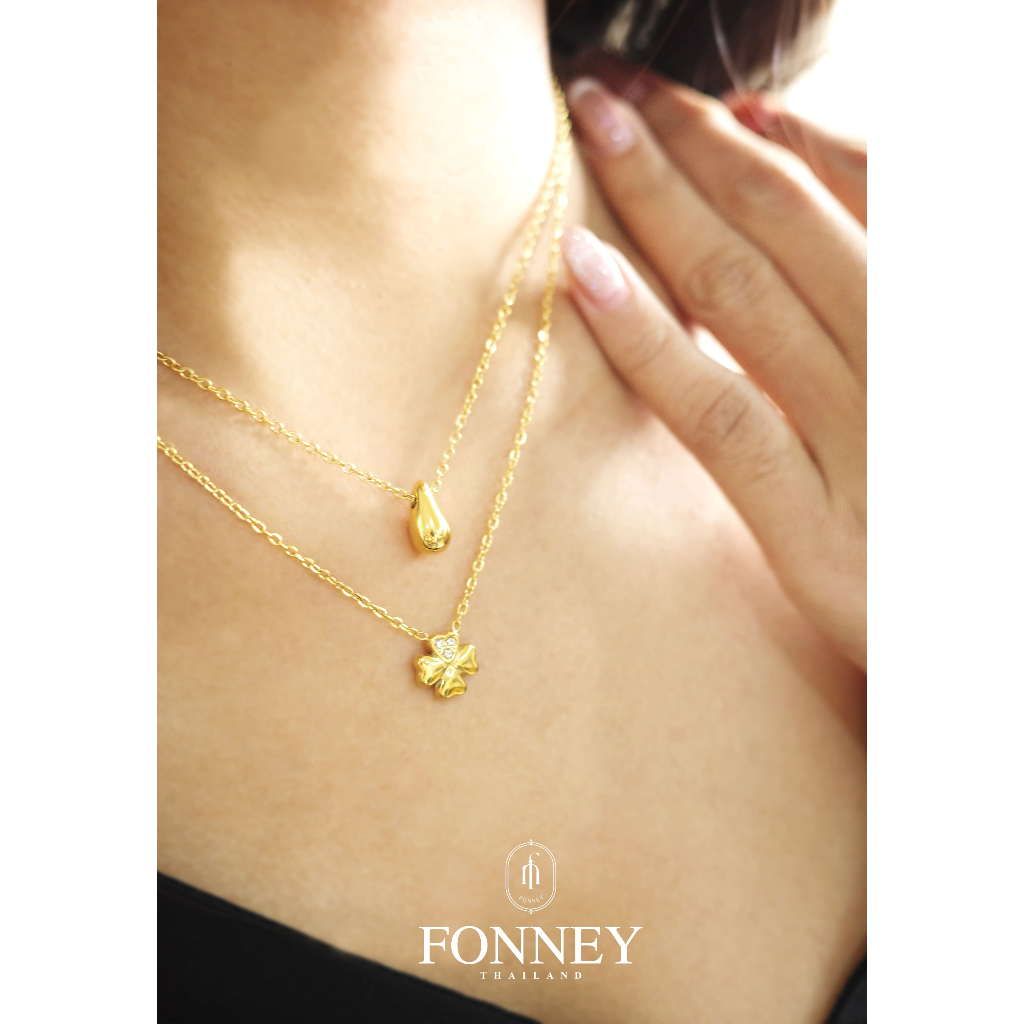 [ส่งด่วนฟรี]เครื่องประดับ Stainless Steel 316L ไม่แพ้ ไม่ลอก ไม่ดำ ใส่โดนน้ำได้ Fonney