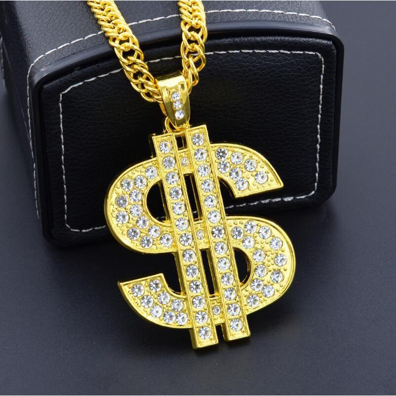 สร้อยคอทองคนรวย Dollar $ ทองฮิปฮอป Hip-hop แฟชั่น props เครื่องประดับ พร้อมส่ง fake necklace พร็อพ thug life ราคา ถูกที่สุด ดีลบีเคเค แกลเลอรีภาพที่ 2