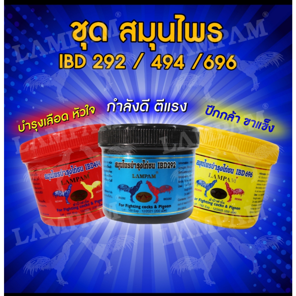 ลำปำ IBD292/494/696 บรรจุกระปุกละ200เม็ด