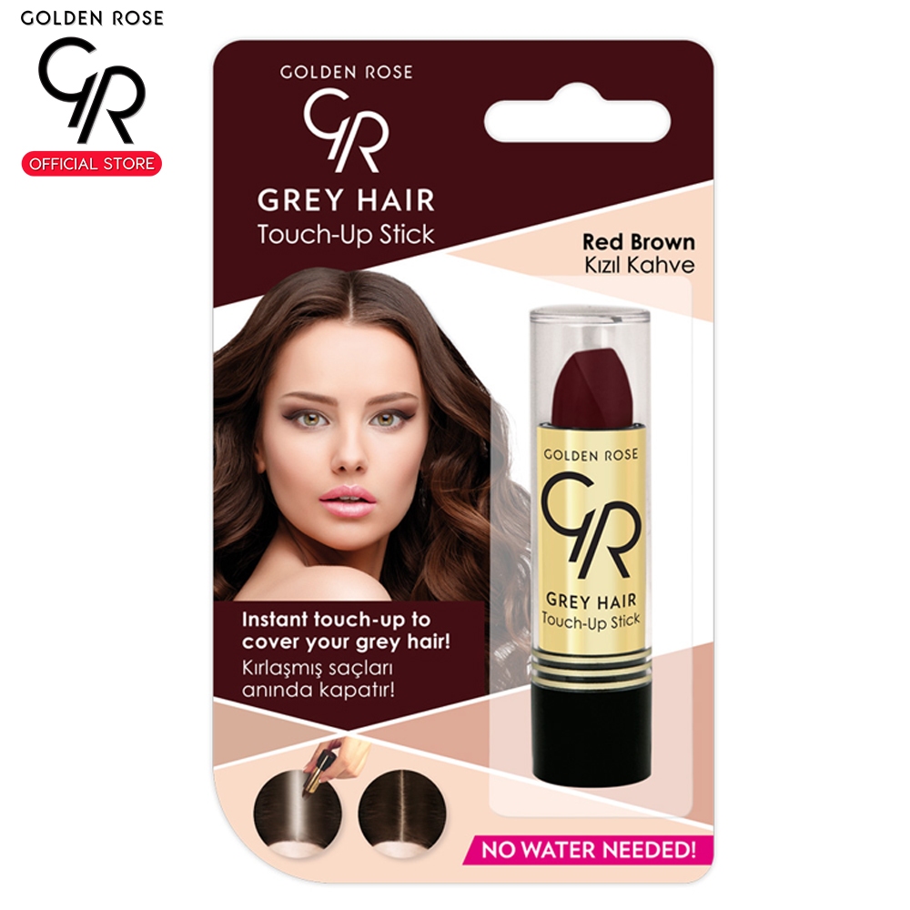 ลดแรง Golden Rose Grey Hair Touch up Stick 04 Red Brown โกลเด้น โรส เกรย์ แฮร์ ทัช อัพ สติ๊ก สี04 ปิดผมขาว