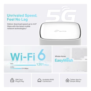 🔥ขายดีมาก🔥⚡️เร้าเตอร์ใส่ซิม 5G⚡️TP-LINK (Archer NX200) 5G AX1800 Wireless Dual-Band Wi-Fi 6 Gigabit Router