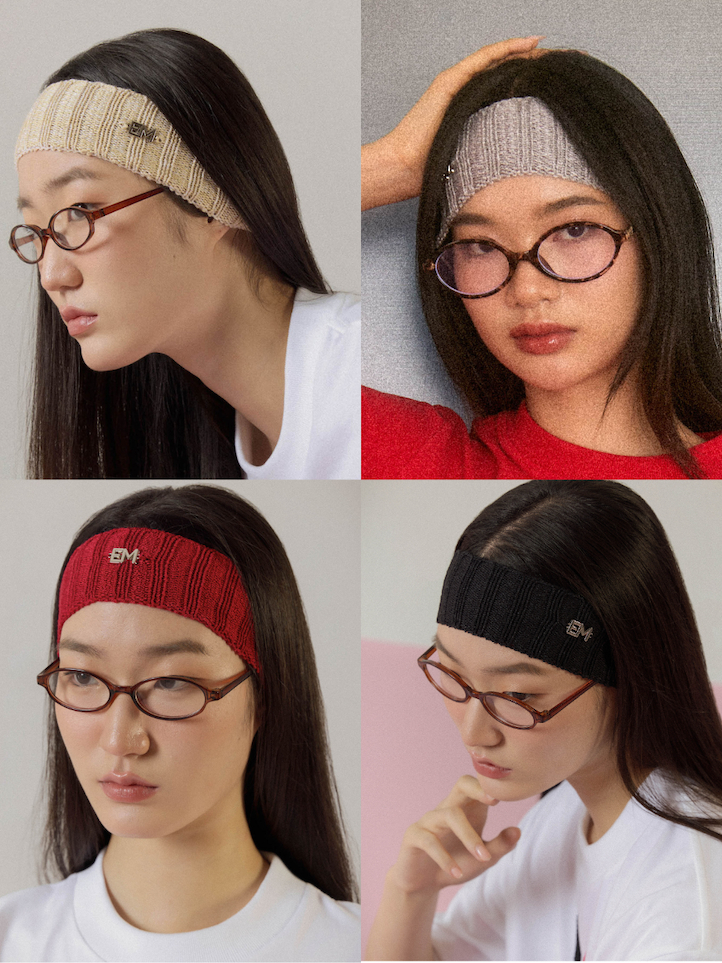 ENDOFMARCH | KNIT HEADBAND ที่คาดผมทอไหมหรม ติดโลโก้