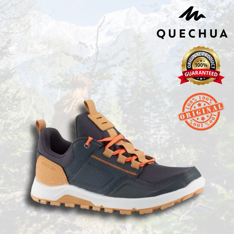 รองเท้าเดินป่าหุ้มส้นมีเชือกผูกสำหรับเด็ก รุ่น NH500 (สีน้ำเงิน) QUECHUA