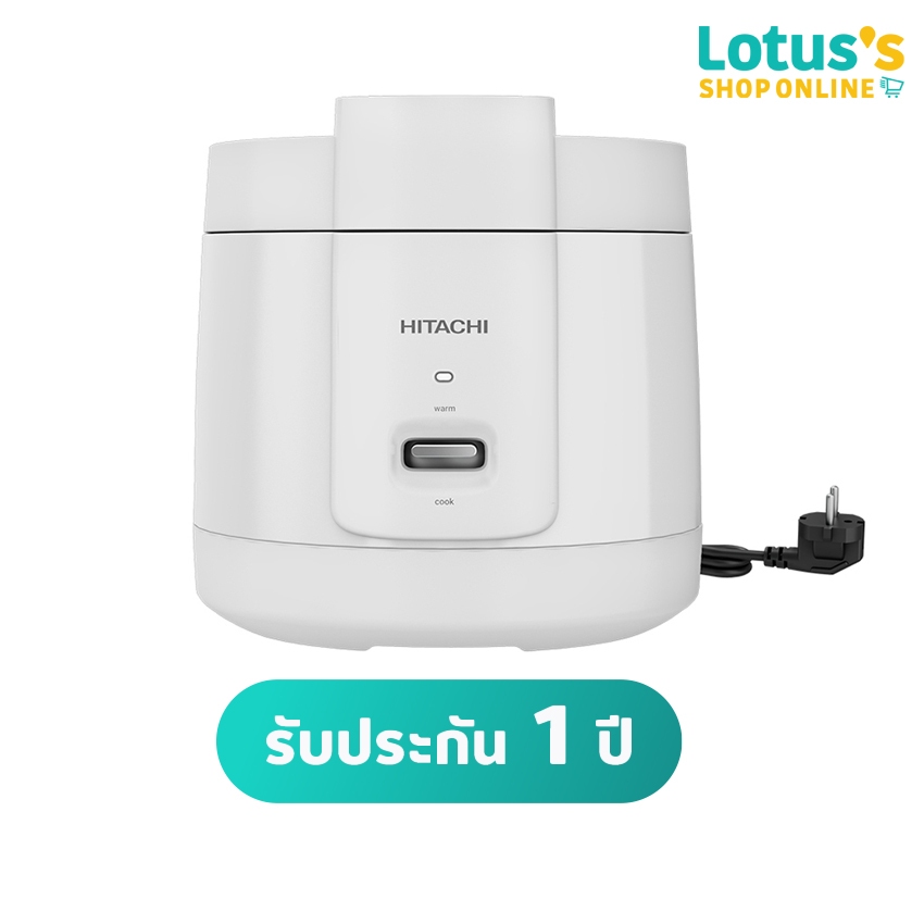 ฮิตาชิ หม้อหุงข้าว ขนาด 1.8 ลิตร 800 วัตต์ สีขาว รุ่น RZS18MM HITACHI RICE COOKER 1.8L 800W  WHITE R