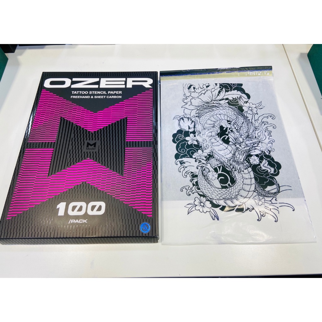 กระดาษลอกลายOzer แพคสีชมพู 100 แผ่น , 50 แผ่น OZER M THERMAL PAPERS หมึกสีน้ำเงินเข้ม ขนาดA4 กระดาษลอกลายแบบฟิล์ม