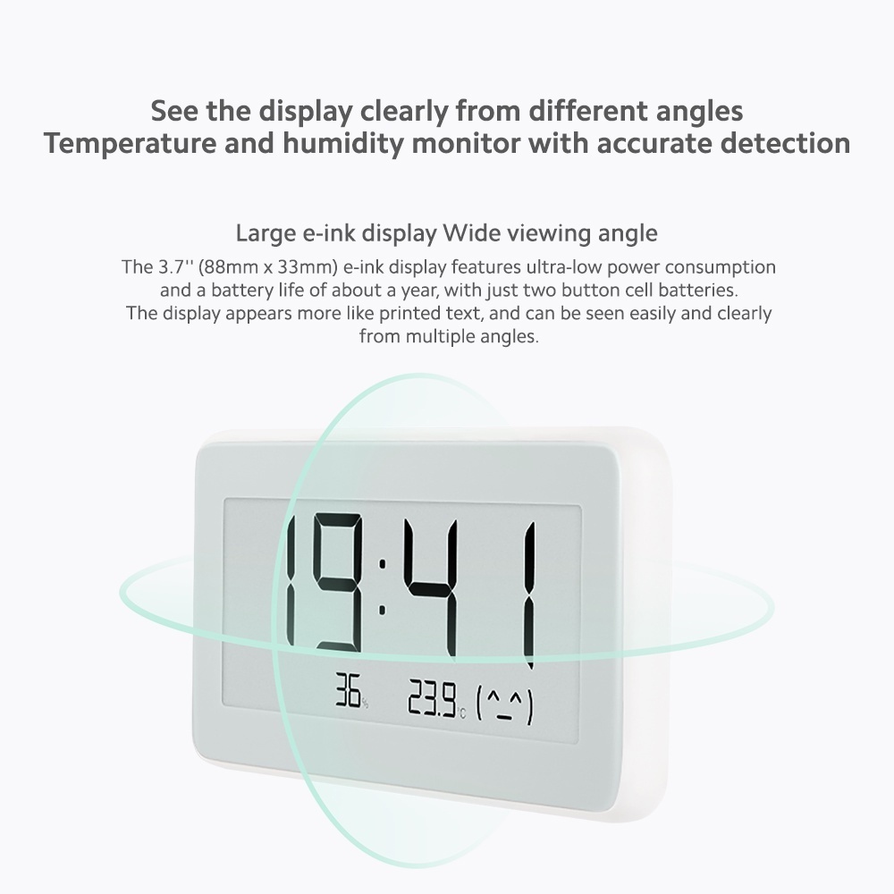 XAIOMI เครื่องวัดอุณหภูมิ ความชื้น Mijia Temperature and Humidity Monitor Pro แบบบลูทูธ - รูปที่ 2