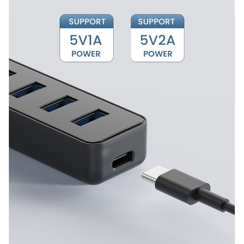 USB 3.0 Hub x4 มี USB-C