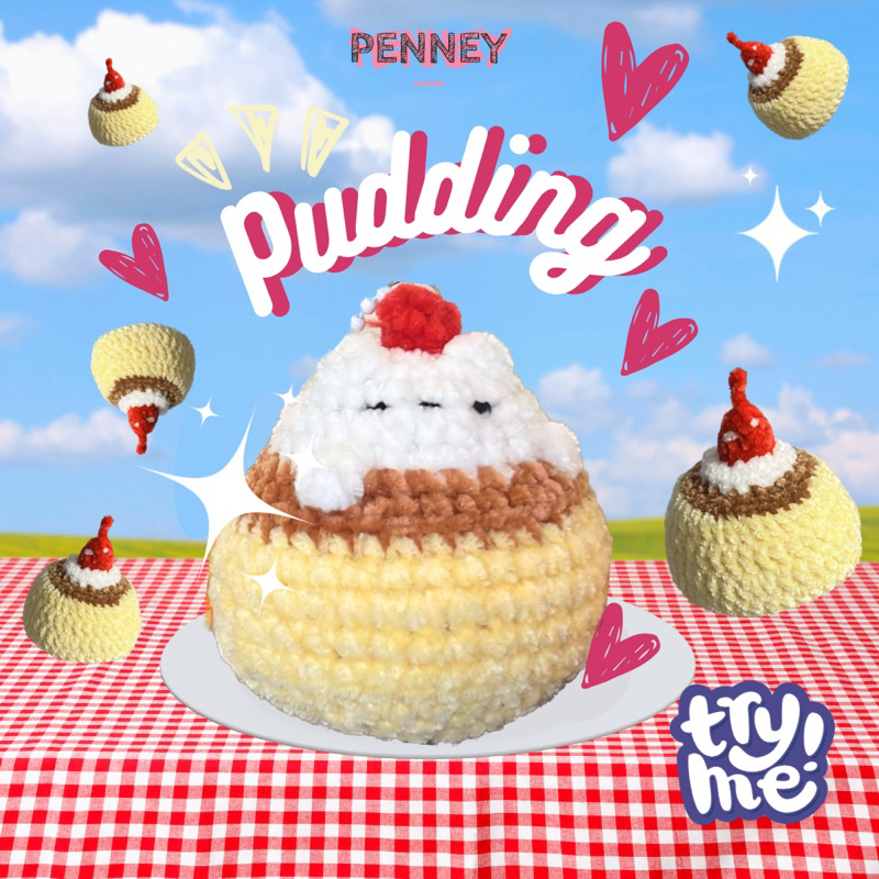 พวงกุญแจหมีและพุดดิ้ง 🐻‍❄️🍮 Bearyy & Pudding 🍮🐻‍❄️ Keychain