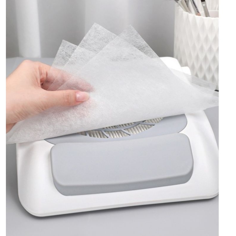 [ จัดส่งทันที ] Filter cotton  แผ่นกรองเครื่องดูดฝุ่น สำหรับร้านทำเล็บ 100 แผ่น (สีขาว) รูปที่ 5