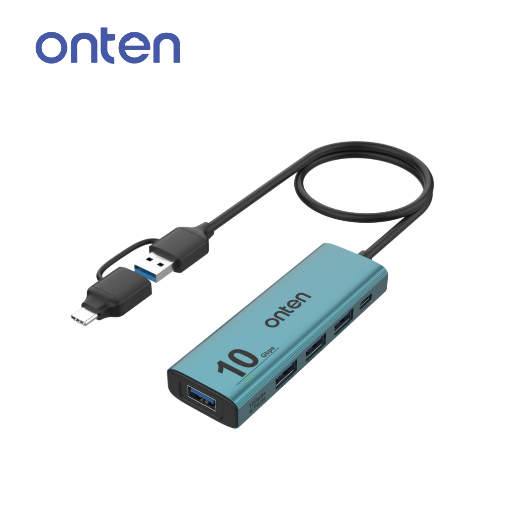 ONTEN UCA611 5 in 2 HUB USB และ Type C USB3.2 4Ports+PD3.0 ความเร็ว 10Gbps