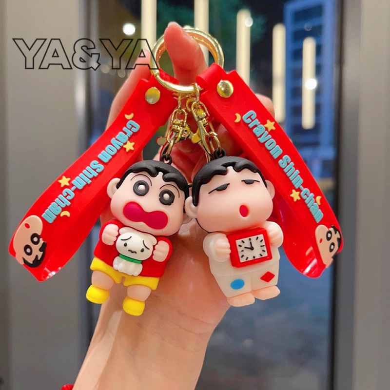 พวงกุญแจเครยอนชินจัง,ซิลิโคนอะนิเมะญี่ปุ่นXiaoxinพวงกุญแจ,การ์ตูนสร้างสรรค์ยอดนิยมINSอะนิเมะพวงกุญแจกระเป๋าจี้