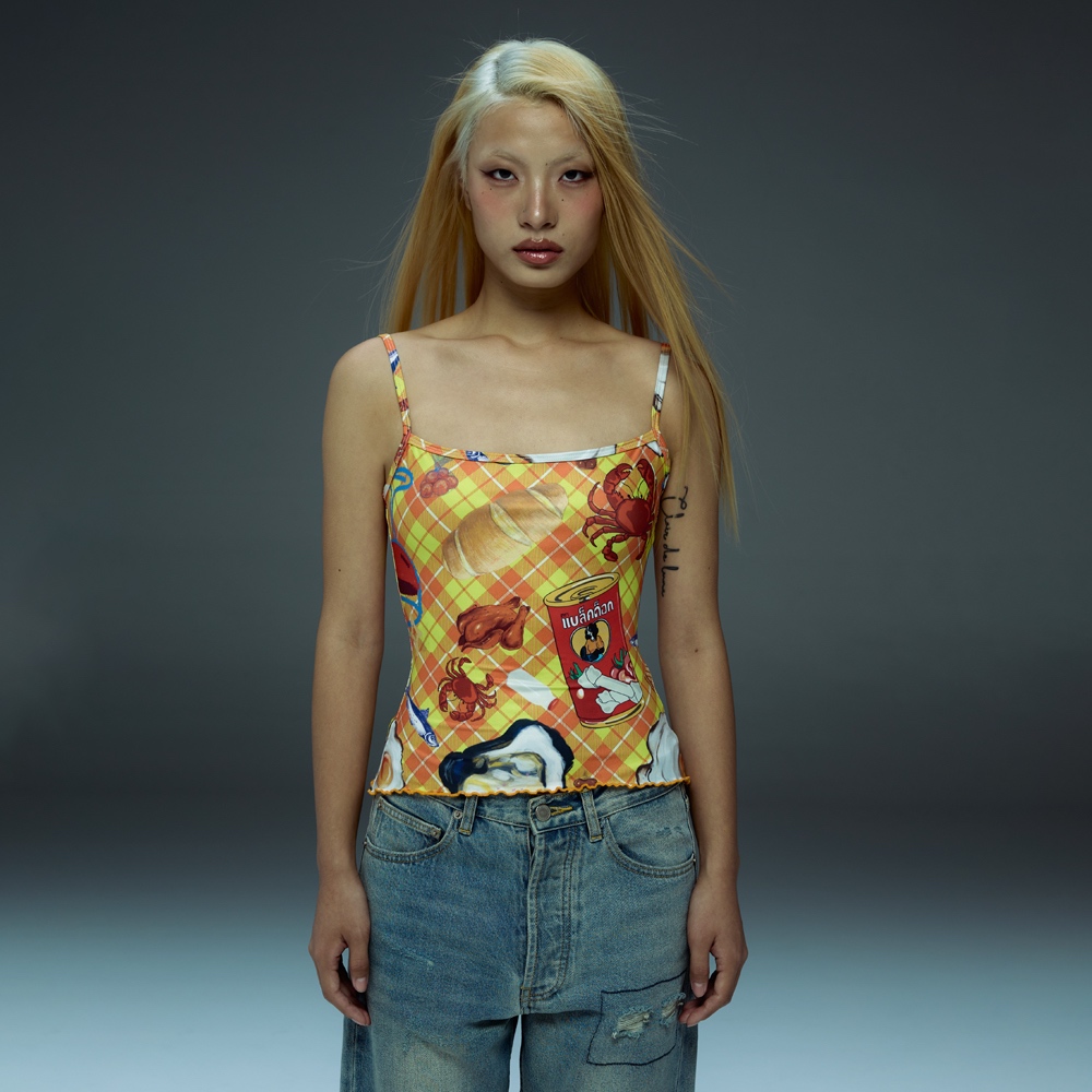 BLACKDOG BKK - RS2417 - printed cami top - เสี้อสายเดี่ยวพิมพ์ลาย