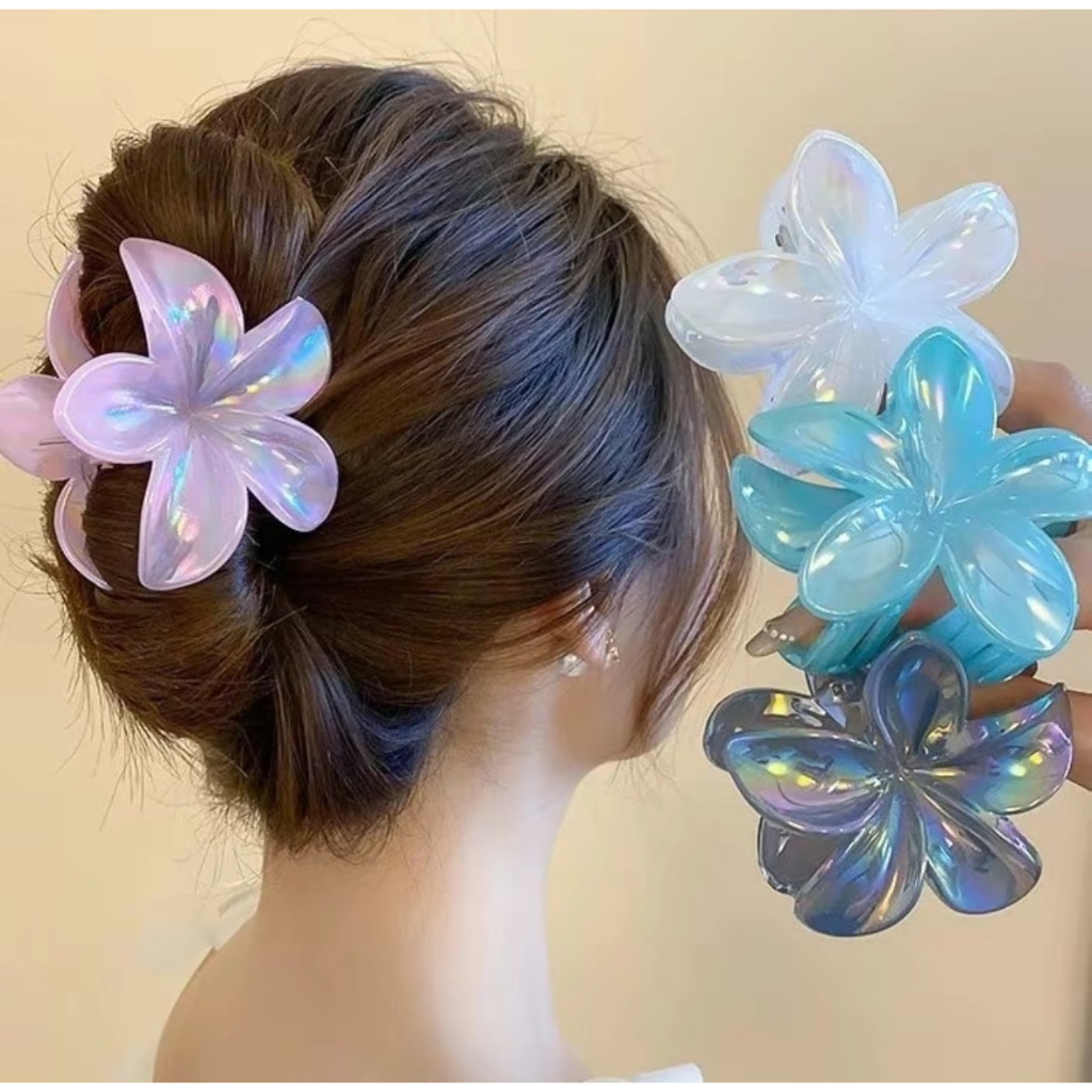 GCD-กิ๊บหนีบผม ดอกไม้แวววาว สีสันสดใสหรูหรา พร้อมส่ง