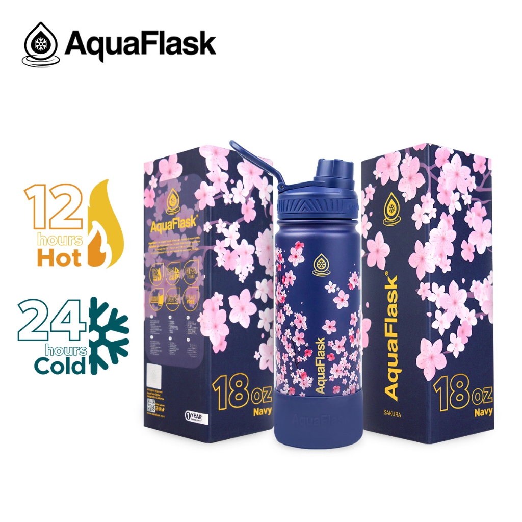 Aquaflask Sakura 2 LIMITED EDITION l กระบอกน้ำเก็บความเย็น กระติกน้ำสแตนเลส