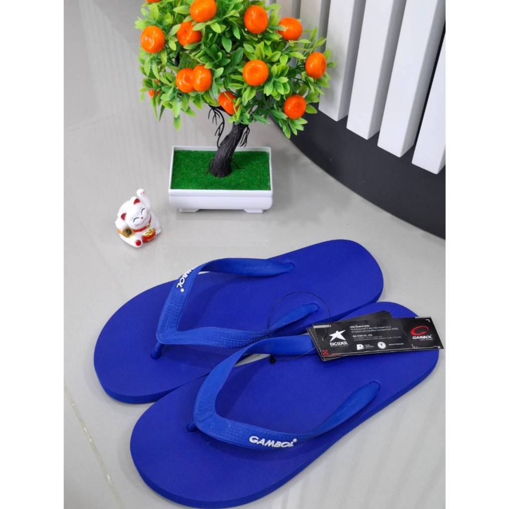 17 รองเท้าแตะแบบคีบ GAMBOL รุ่น 71052  สี แดง เหลือง น้ำเงิน ดำ เขียว กรม น้ำตาล  Size 9.5-11