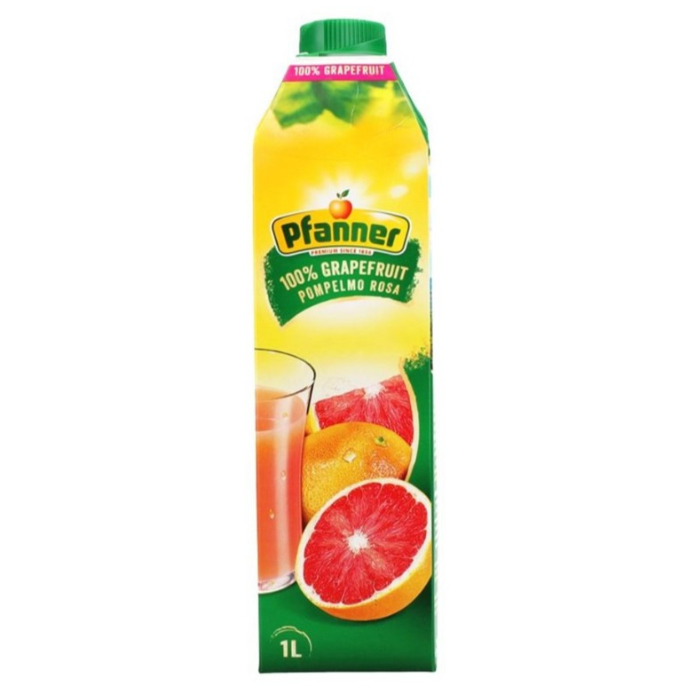 Pfanner Pink Grapefruit Juice 1L. ฟานเนอร์ น้ำเกรปฟรุต พิงค์