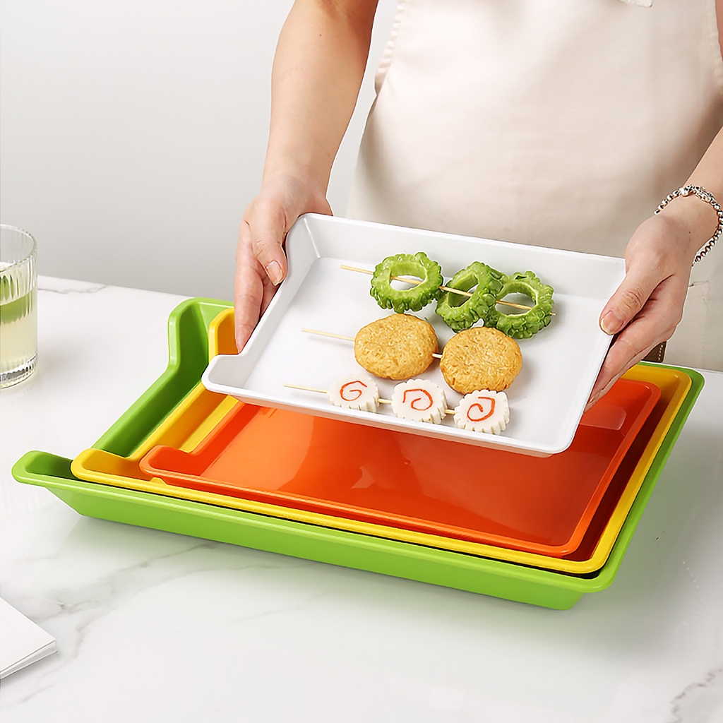 ถาดรองหม่าล่า ถาดรองลูกชิ้น ถาดใส่หม่าล่า มี3สี / 4ขนาด ให้เลือก - รูปที่ 3