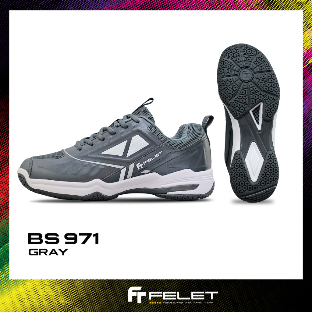 รองเท้าแบดมินตัน FELETรุ่น BS971 GY