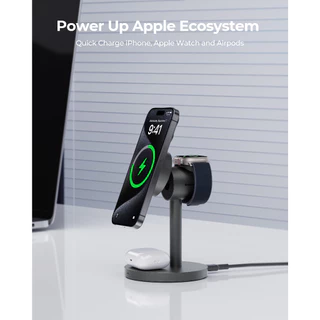 AUKEY แท่นชาร์จไร้สาย MagFusion Qi2 Qi2.2 3-in-1 15W-25W Wireless Charging Station LC-MC311 / MC311A / MC311AP