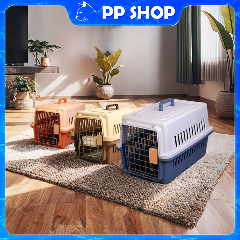 PP shop กรงหิ้ว กล่องเดินทางสัตว์เลี้ยง กรงหิ้วแมว กรงเดินทาง กล่องใส่สัตว์เลี้ยง กรงเดินทาง สำหรับสุนัขและแมว มี2ไซส์
