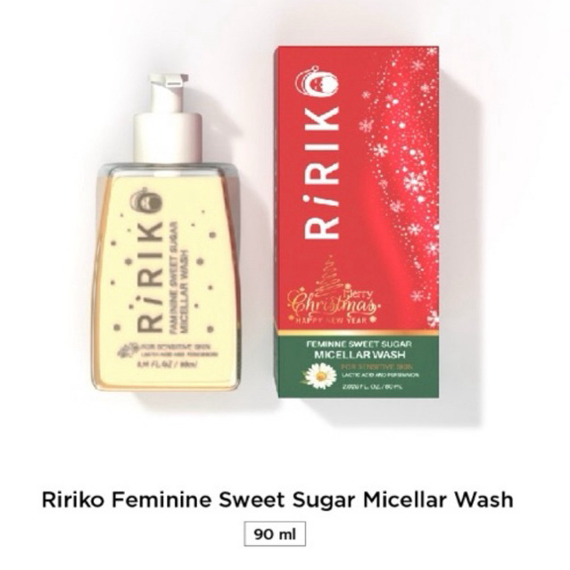 [ส่วนลดวีดีโอ50%] Ririko Feminine Sweet Sugar Micellar Wash 90ml. สินค้าแท้จาก Official store (กดราค