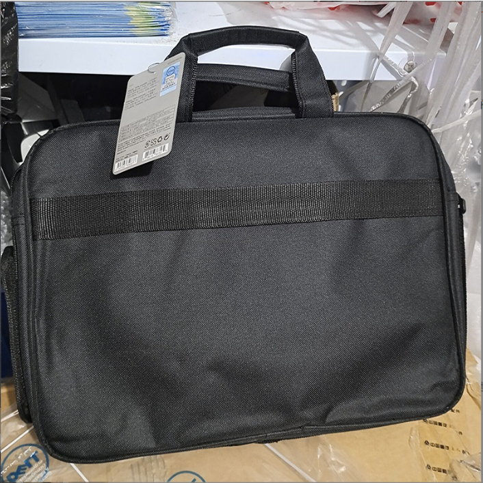 กระเป๋าใส่โน๊ตบุ๊ค Dell ขนาด 15.6 นิ้ว สะพายข้าง สีดำ กระเป๋าลายสก๊อต พร้อมสายคล้องไหล่