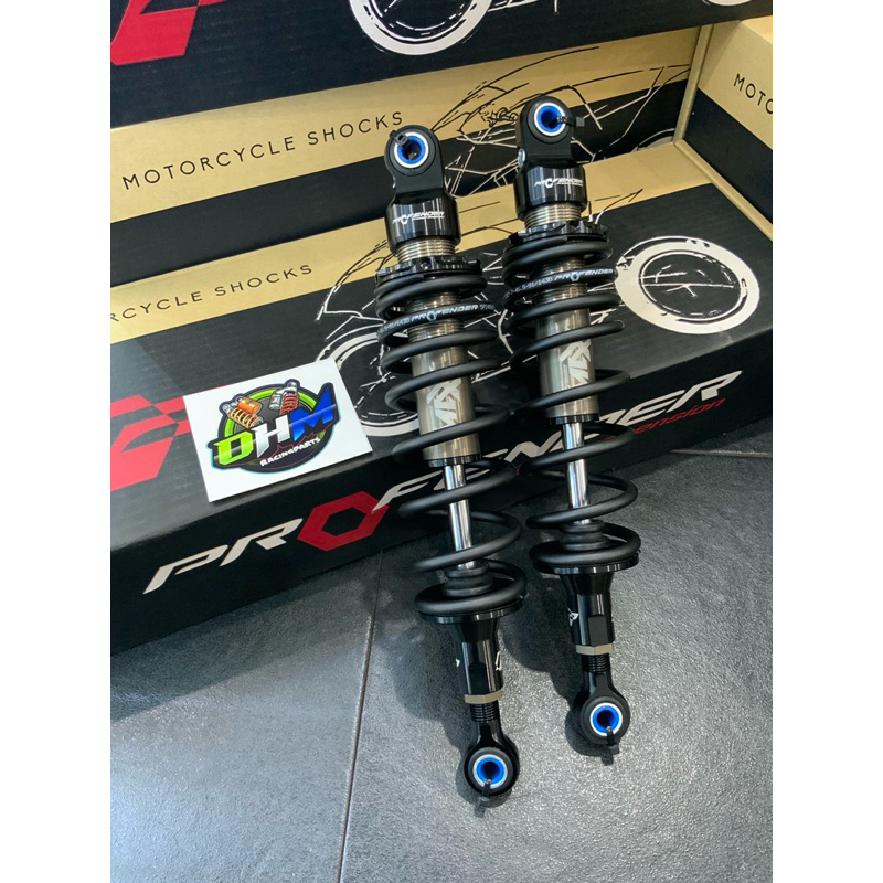 โช๊คหลัง PROFENDER รุ่น MAX SERIES สำหรับใส่ เวฟ ได้ทุกรุ่น ความสูง320มิล ตัวโช๊คปรับนิ่มเเข็งที่สปริงได้ รับประกัน1ปี