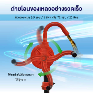 Gmax มือหมุนสูบน้ำมัน สำหรับถัง 200 ลิตร ปั้มน้ำมัน รุ่น RP-25 รับประกัน 1 ปี