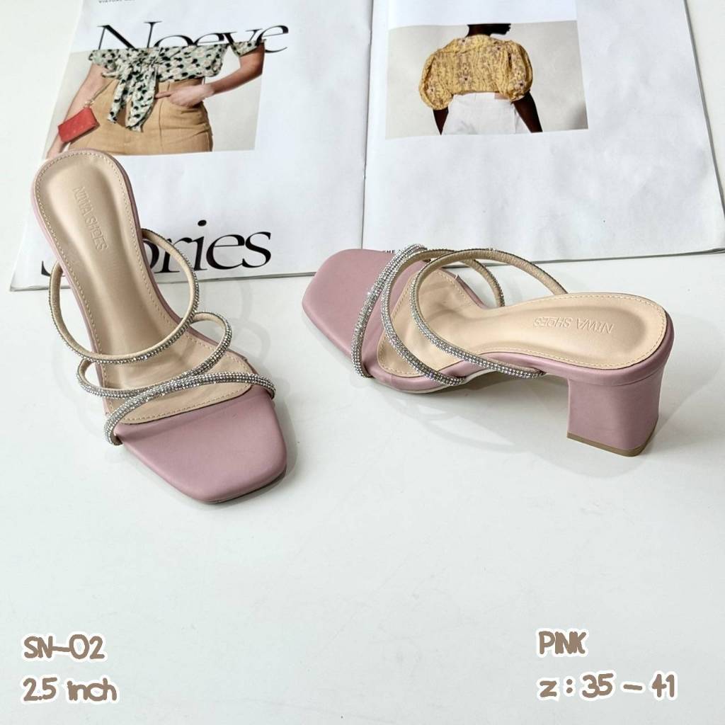 NIWA SHOES 💛🩷maxi  รองเท้าส้นสูง  รองเท้าแฟชั่น Niwa shoes ความสวยอวดแบบไม่อวย 💎✨ อะไหล่คือ วิ้งงงงงมาก ✨รุ่น SN-02